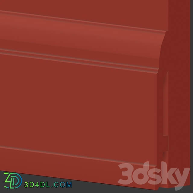 Wall panel gypsum stucco molding 3D Models