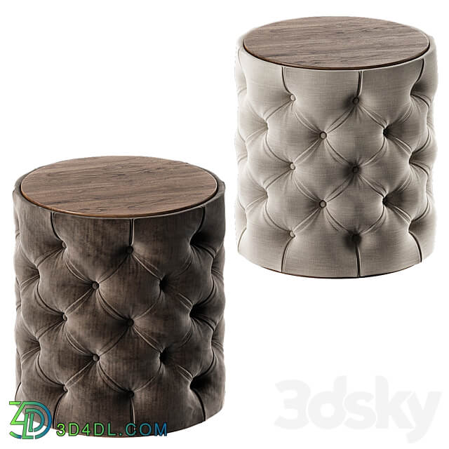 Grace Round Tufted Ottoman