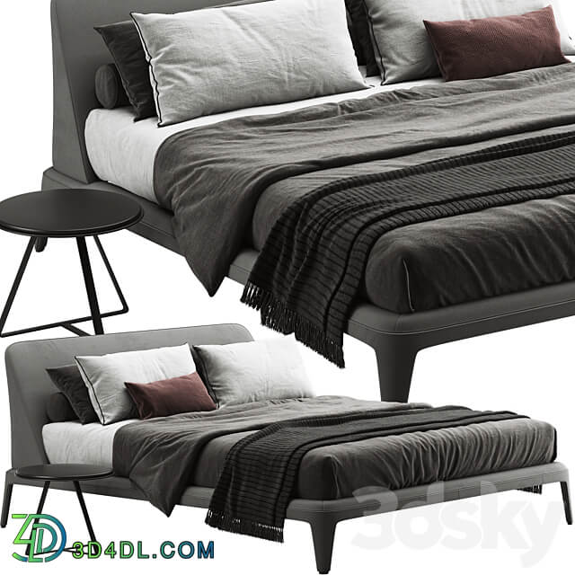 Bed Poliform kelly imbottito bed