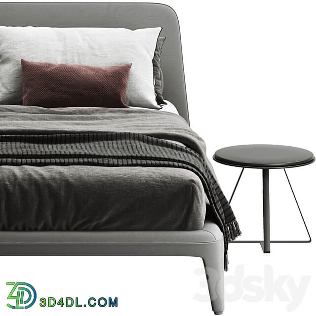 Bed Poliform kelly imbottito bed