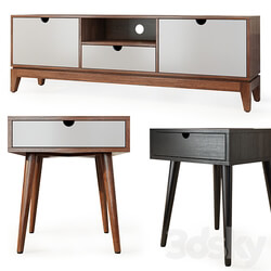 Sideboard Chest of drawer Scandinavia chest of drawers and bedside table. Tvstand nightstand by LuLu 