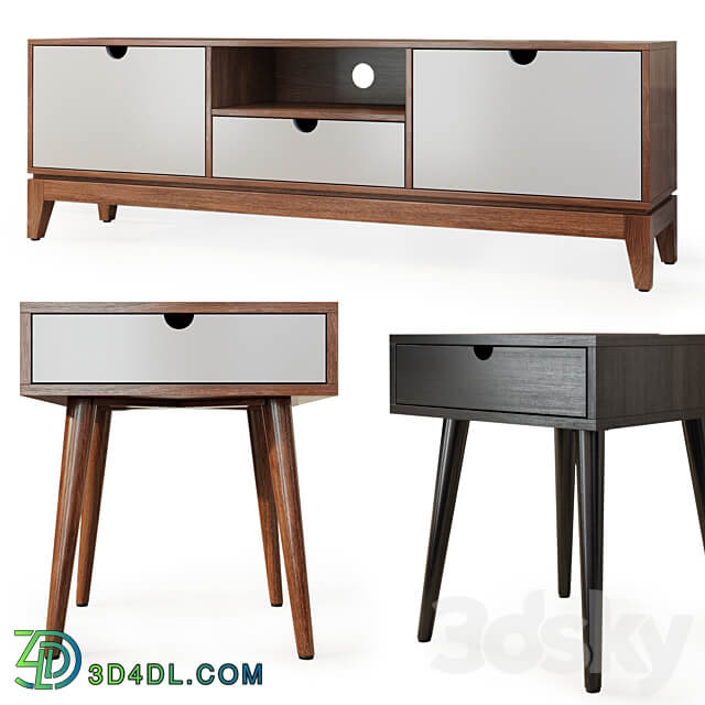 Sideboard Chest of drawer Scandinavia chest of drawers and bedside table. Tvstand nightstand by LuLu