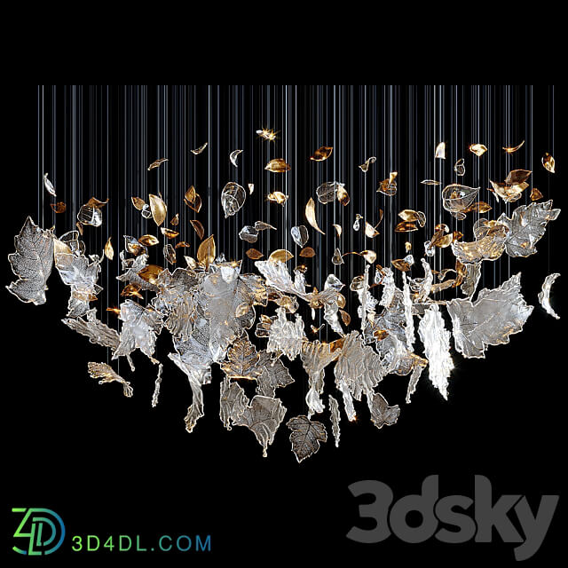 Pendant light Chandelier Light Vargov Frozen Leaves