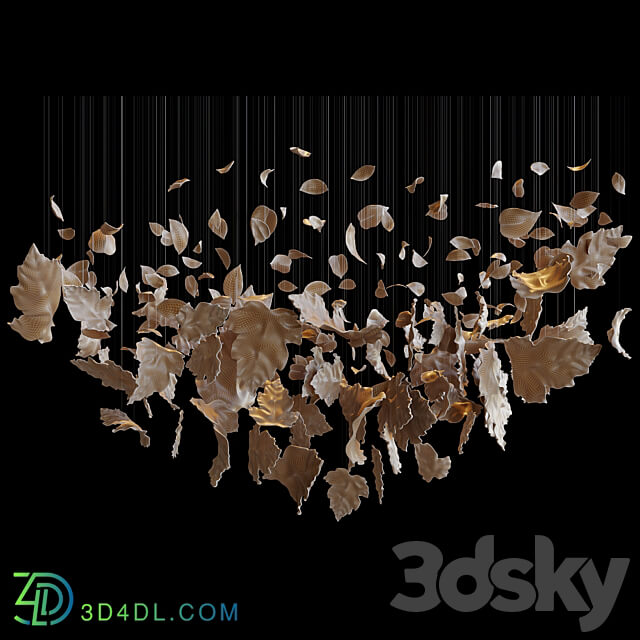 Pendant light Chandelier Light Vargov Frozen Leaves