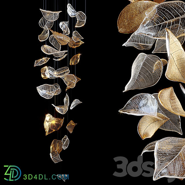 Pendant light Chandelier Light Vargov Frozen Leaves