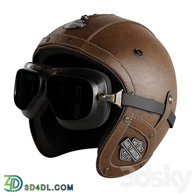 Clothes Leather moto helmet