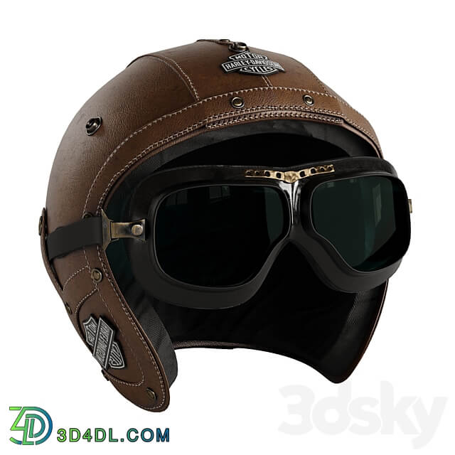 Clothes Leather moto helmet