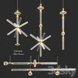 Pendant light Cipher Multi Pendant Collection by LASVIT 