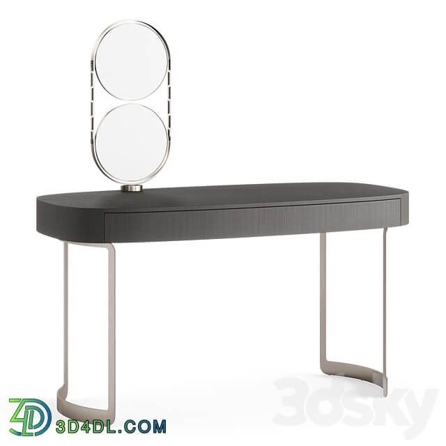 FENDI CASA MOONLIGHT LADY DESK Charcoal Fiddleback Sycamore 