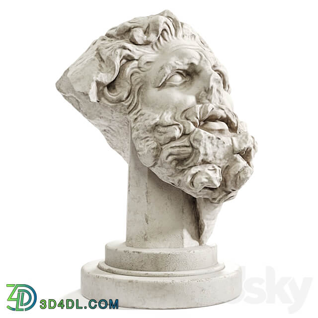 Giant s head bust sculpture