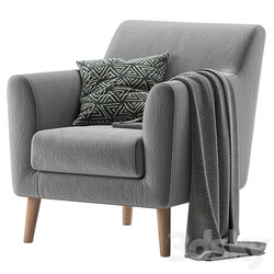 Armchair Odens Sherst Grey 