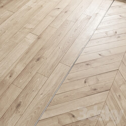 AVE Floor Lighten Oak Laminate and Chevron Tiles  