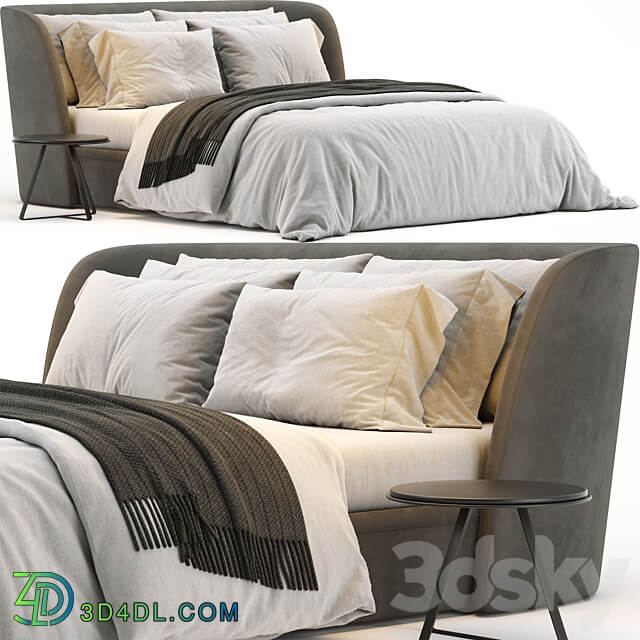 Bed Rolf Benz 1400 Tondo Fabric Bed