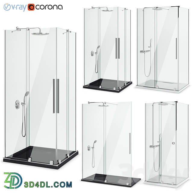 Shower enclosures Radaway Furo set 116