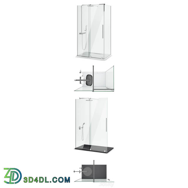 Shower enclosures Radaway Furo set 116