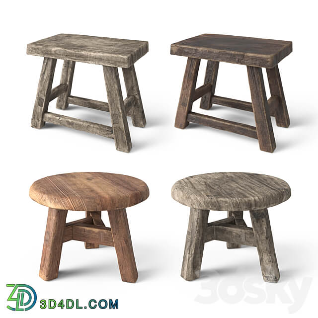 Rustic Wooden Stools