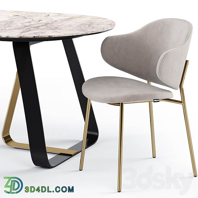 Table Chair Holly dining chair and Sunshine table Calligaris