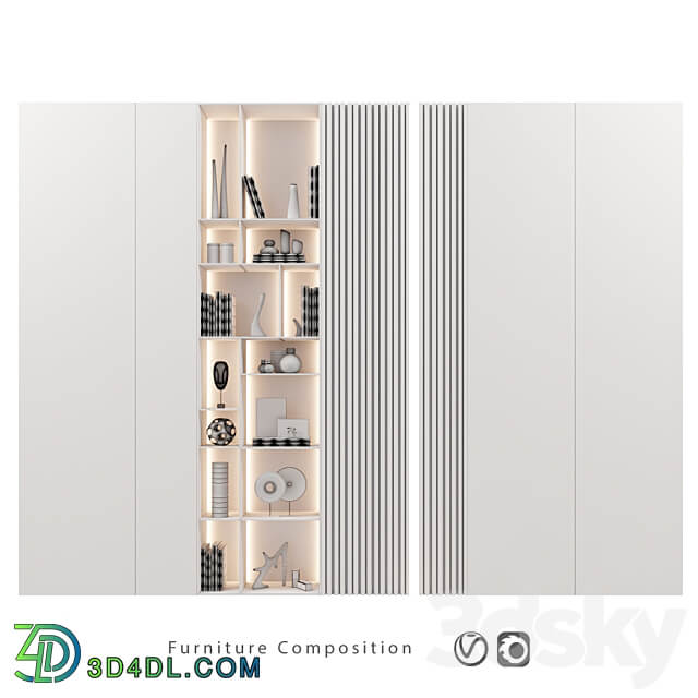 Wardrobe Display cabinets Furniture Composition 29