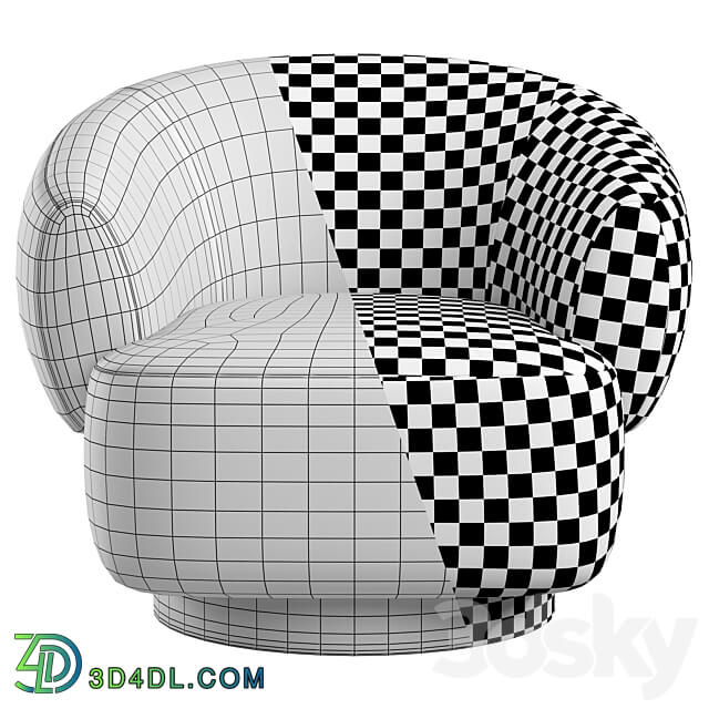 Swivel Chair Merrick Crate Barrel 3D Models