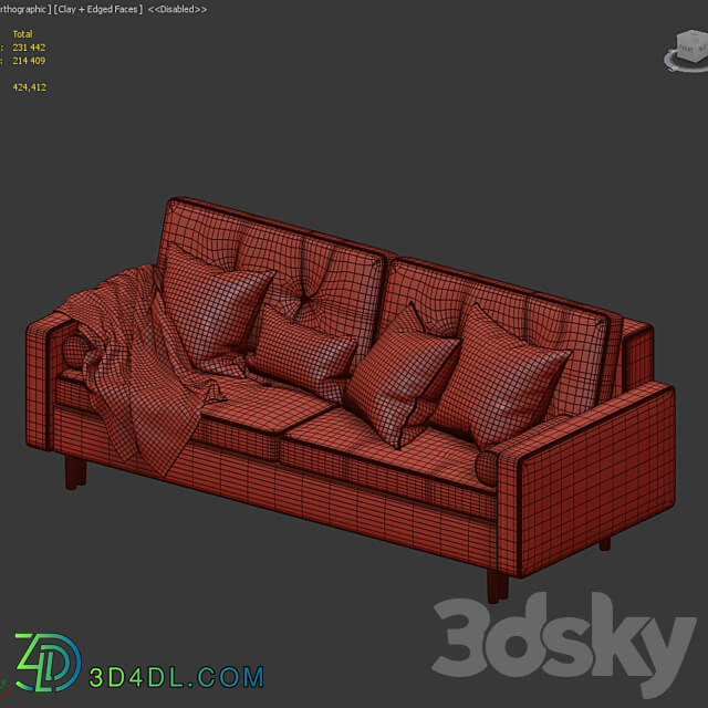 Dins velvet sofa