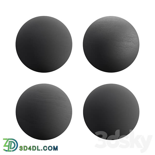 Black slate stone