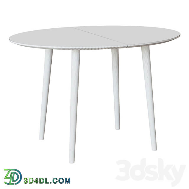 Oakland table white oval 3D Models