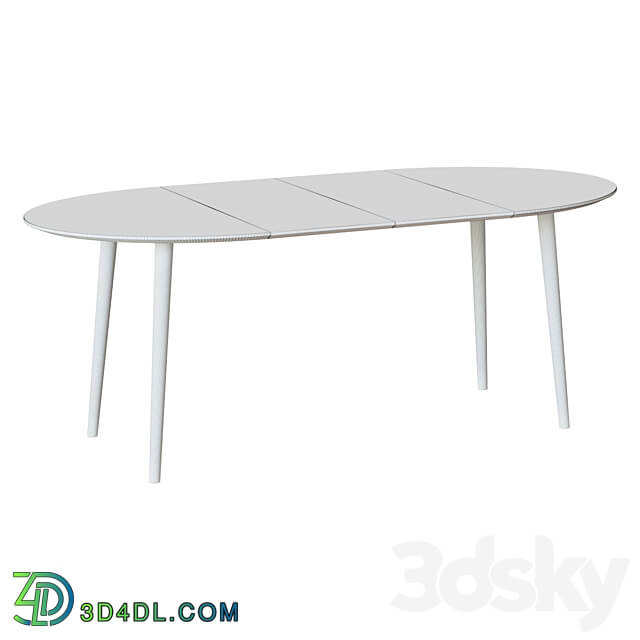 Oakland table white oval 3D Models