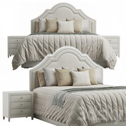 Bed Queen Madison Crown Headboard Bed 