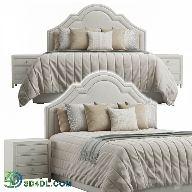 Bed Queen Madison Crown Headboard Bed