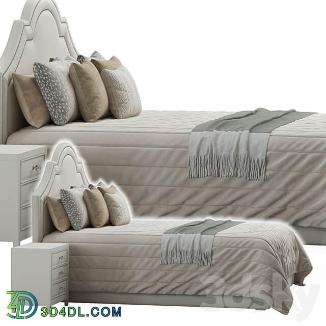 Bed Queen Madison Crown Headboard Bed