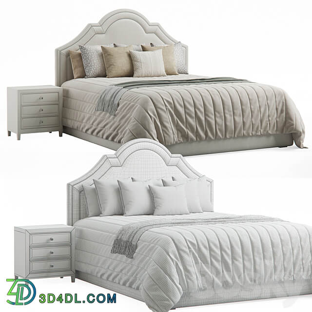 Bed Queen Madison Crown Headboard Bed
