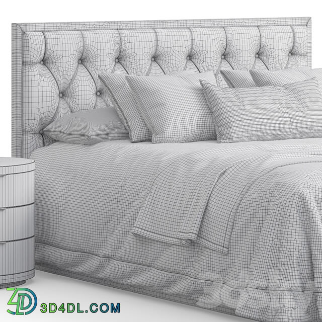 Bed Alix Tufted Headboard Bed