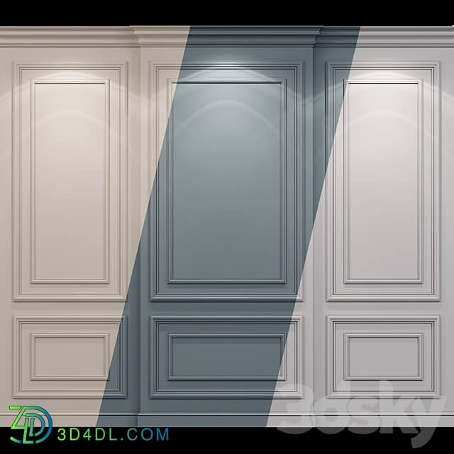 Wall molding 22. Boiserie classic panels