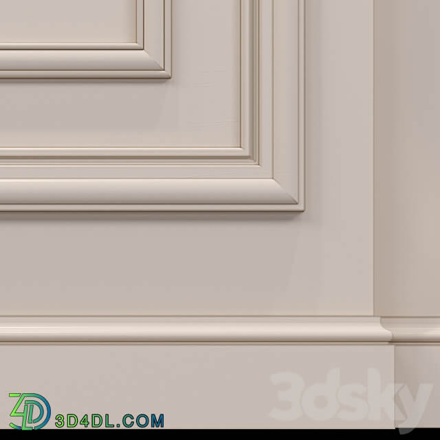 Wall molding 22. Boiserie classic panels