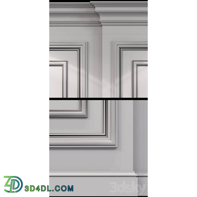 Wall molding 22. Boiserie classic panels