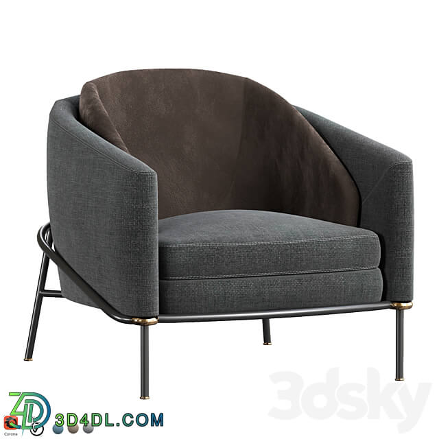 Fil noir armchair