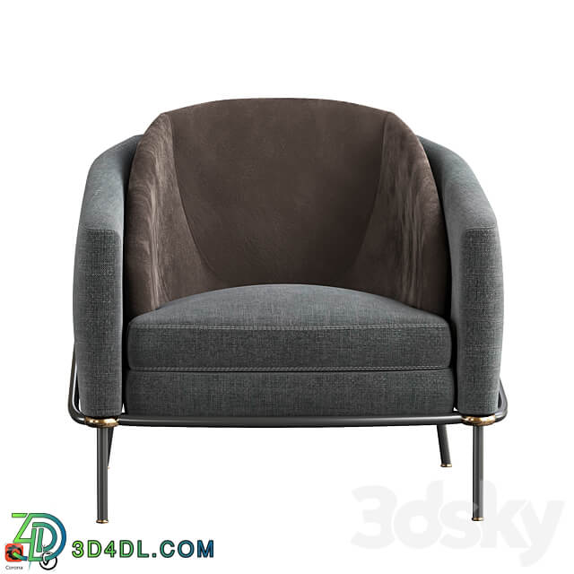 Fil noir armchair