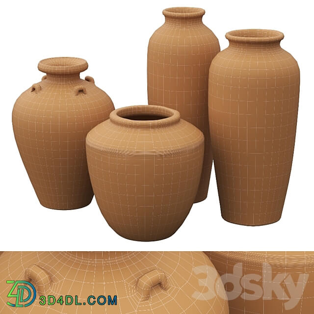Tall ceramic vases 3D Models