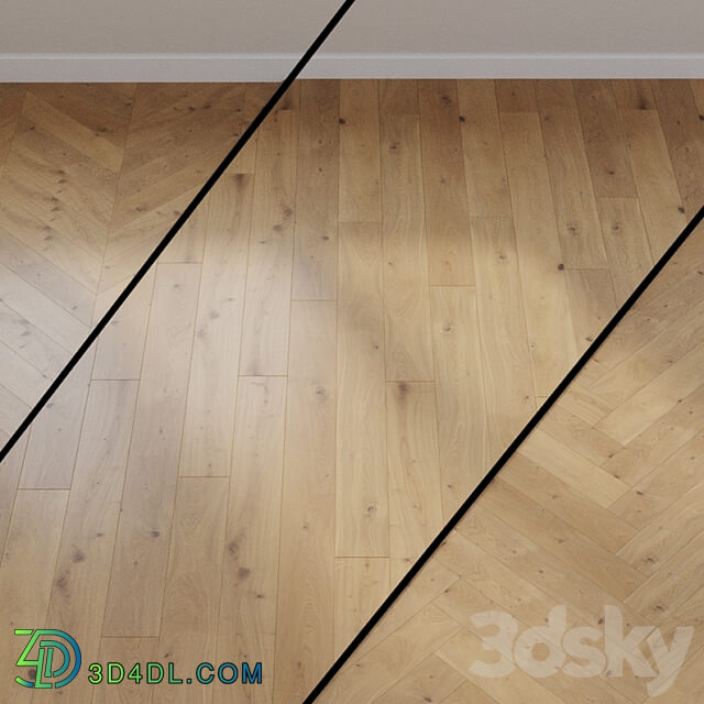 ITEM NO. 538961 HARO PARQUET 4000 Plank 1 Strip 2V Oak Puro White Sauvage brushed naturaDur Top Connect