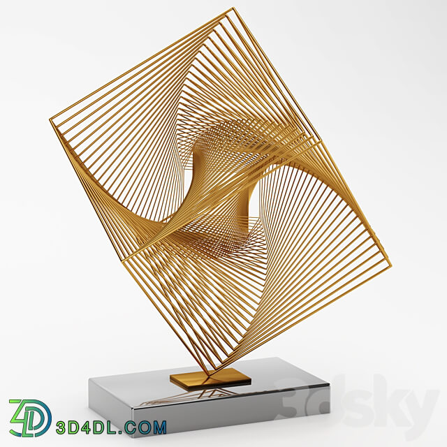 Abstract sculpture hypercube