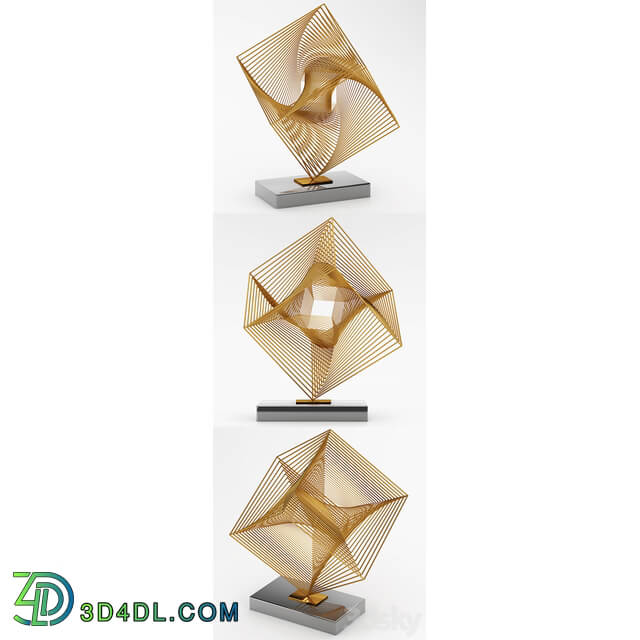 Abstract sculpture hypercube