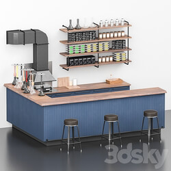 Hookah lounge bar counter 