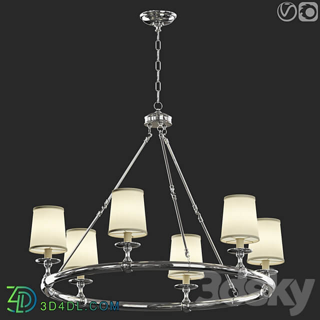 Pendant light Devon round chandelier 6 light