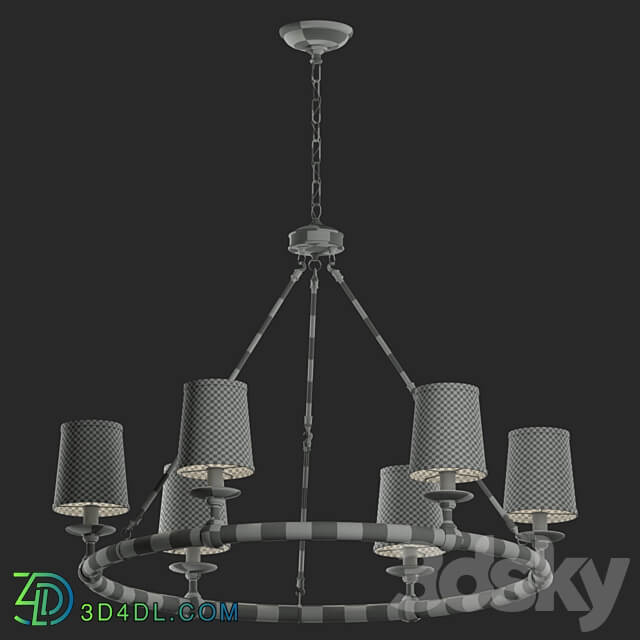 Pendant light Devon round chandelier 6 light