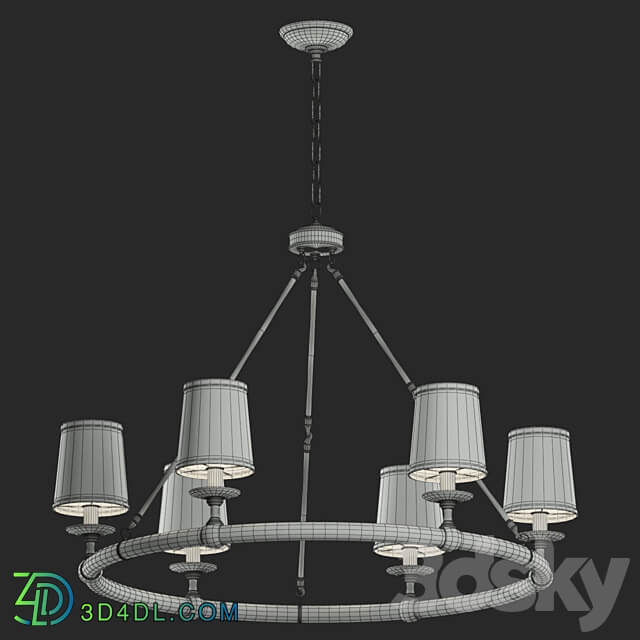 Pendant light Devon round chandelier 6 light