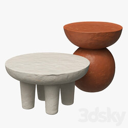 Clay side tables 3D Models 