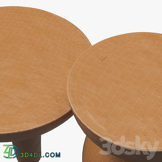 Clay side tables 3D Models