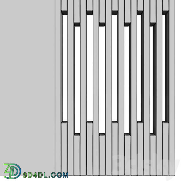 Partition with slats