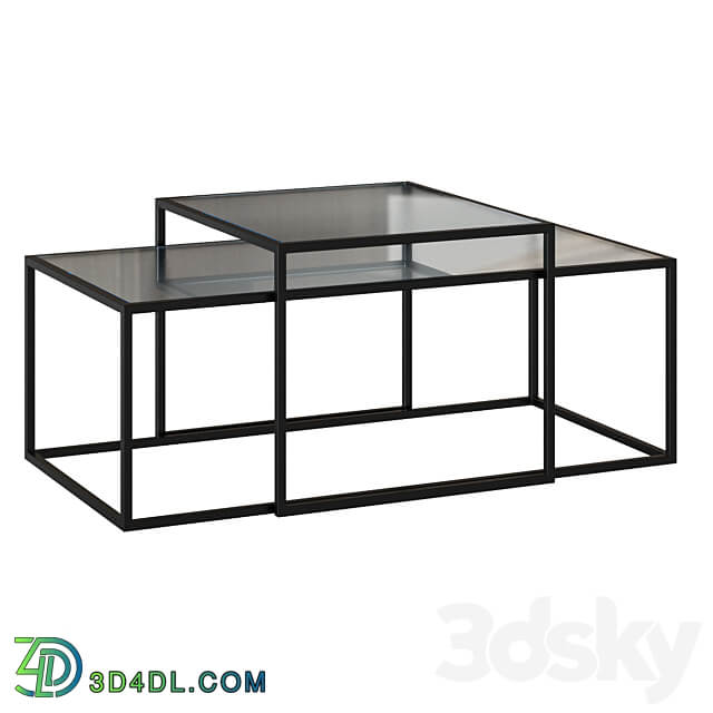 Set of 2 tables Akemi 3D Models