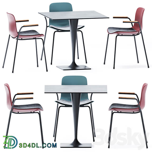 Table Chair Square Table Dream 4820 by Pedrali